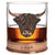 11oz Highland Cow Copper Whisky Glass Tumbler Set of 2