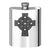 6oz Pewter Hip Flask with Intricate Celtic Cross Design (Slight Cosmetic Defects)