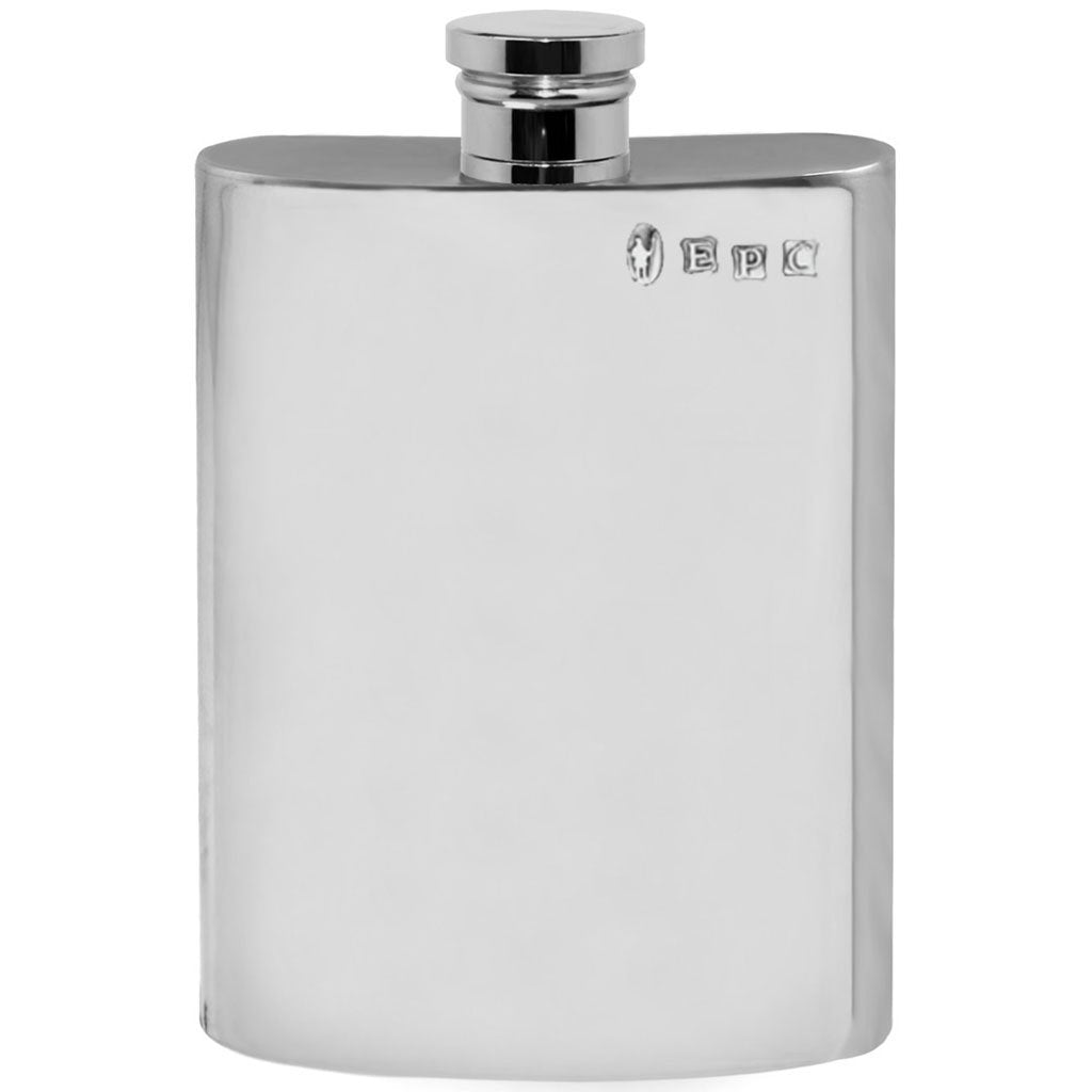 6oz Plain Pewter Hip Flask