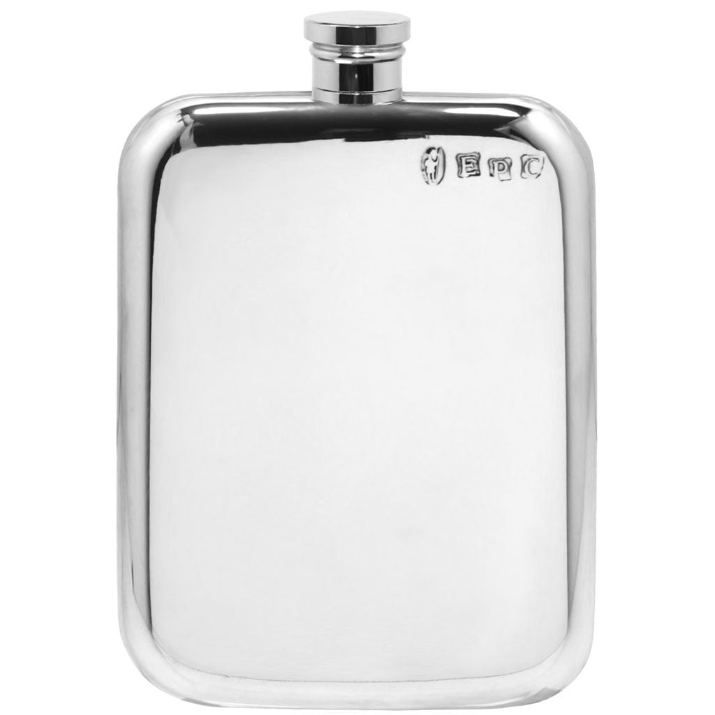 6oz Plain Pewter Hip Flask